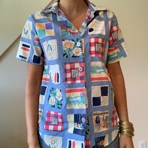 Patterned Vintage Button Down